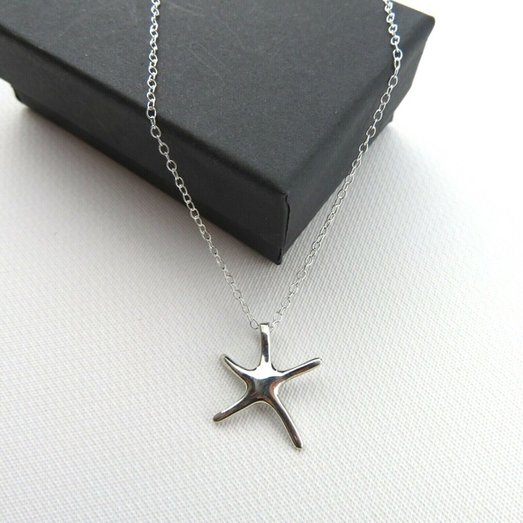 NEW- Sterling Silver Starfish Necklace - Picture 2 of 5